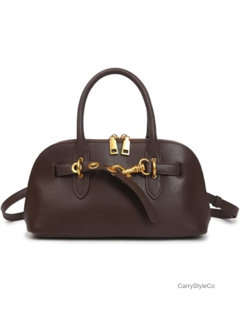 Genuine Leather Satchel Handbag Top Handle Crossbody Purse Small